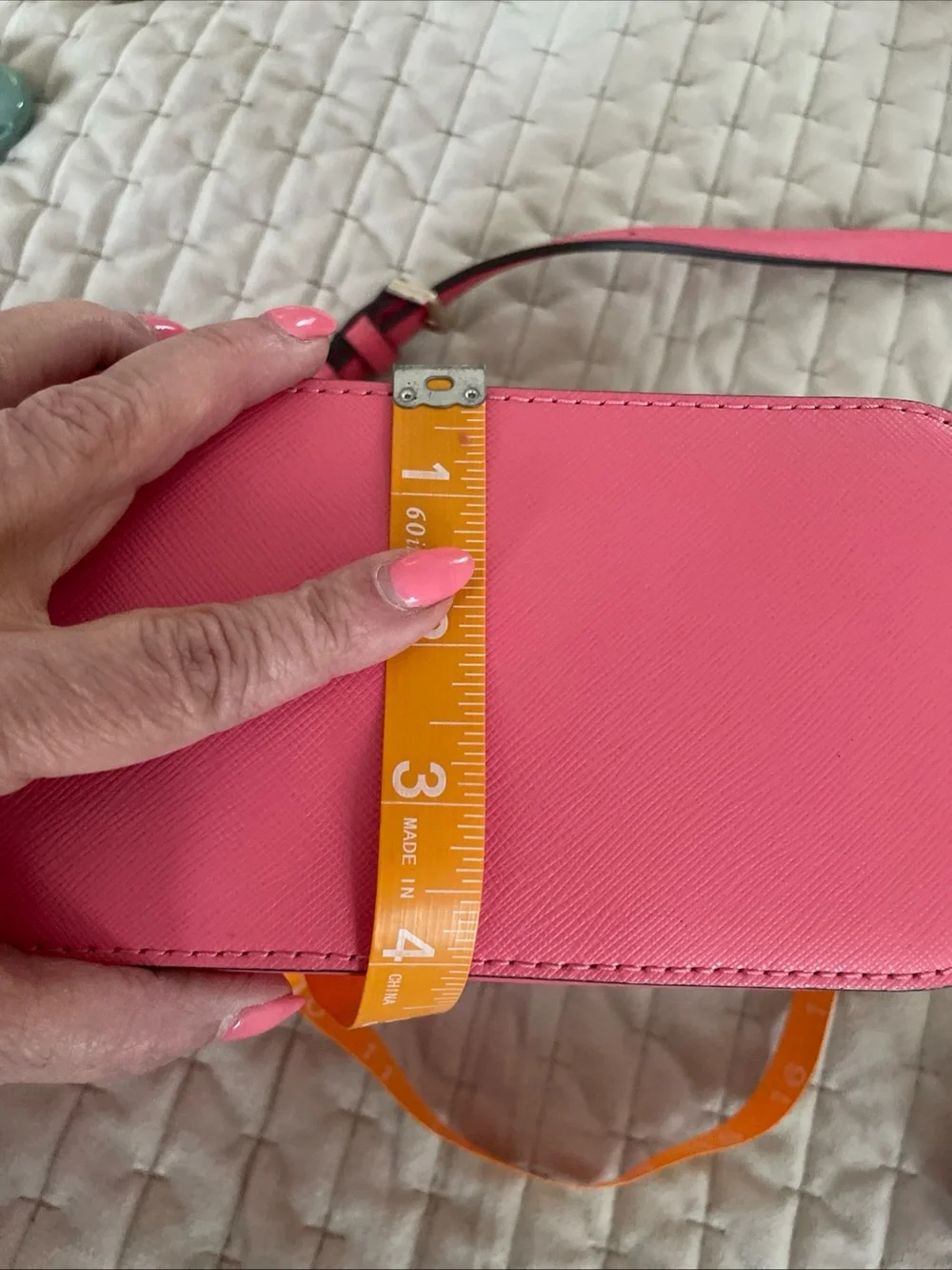 kate spade Pink Saffiano Scallop Crossbody Bag